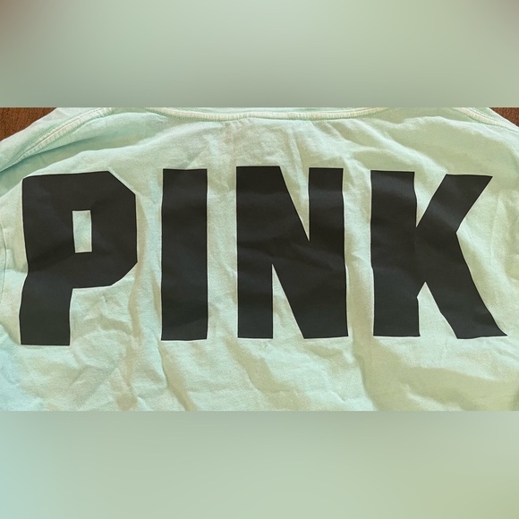 PINK Victoria's Secret Tops - PINK by Victoria’s Secret crop LS long sleeve T-shirt Sz Medium